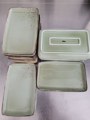 Assiettes VEGA vertes, à dessert ou en entrée